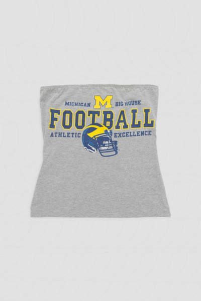 Frankie Collective Rework Michigan Wolverines Football Tube Top