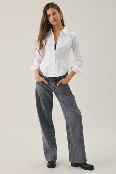 BDG Kayla Jacquard Stripe Low-Rise Jeans