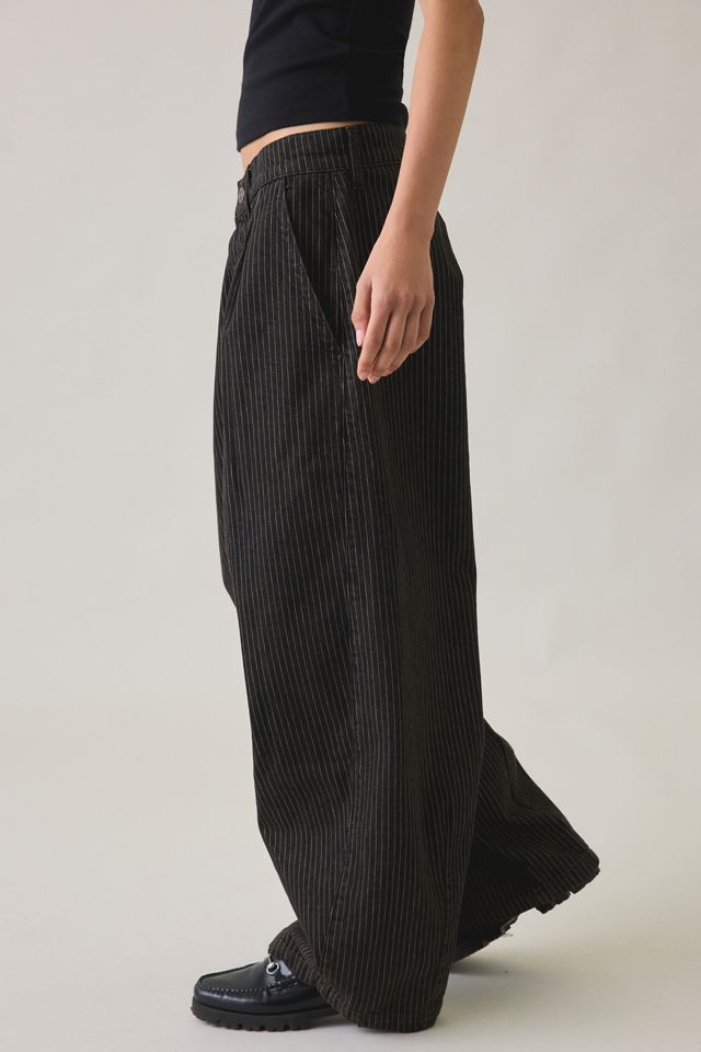 BDG Jax Pinstripe Pleated Cocoon Low-Rise Jeans #3