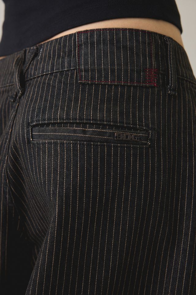 BDG Jax Pinstripe Pleated Cocoon Low-Rise Jeans #4