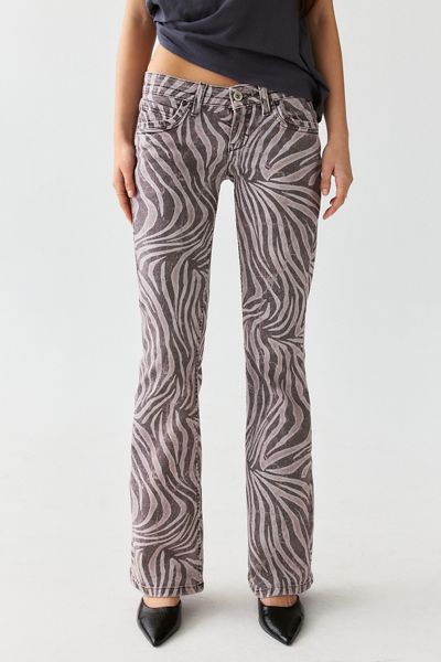 BDG Miko Printed Low-Rise Flare Jeans