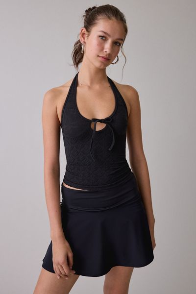 Out From Under Lue Jacquard Seamless Knit Halter Top