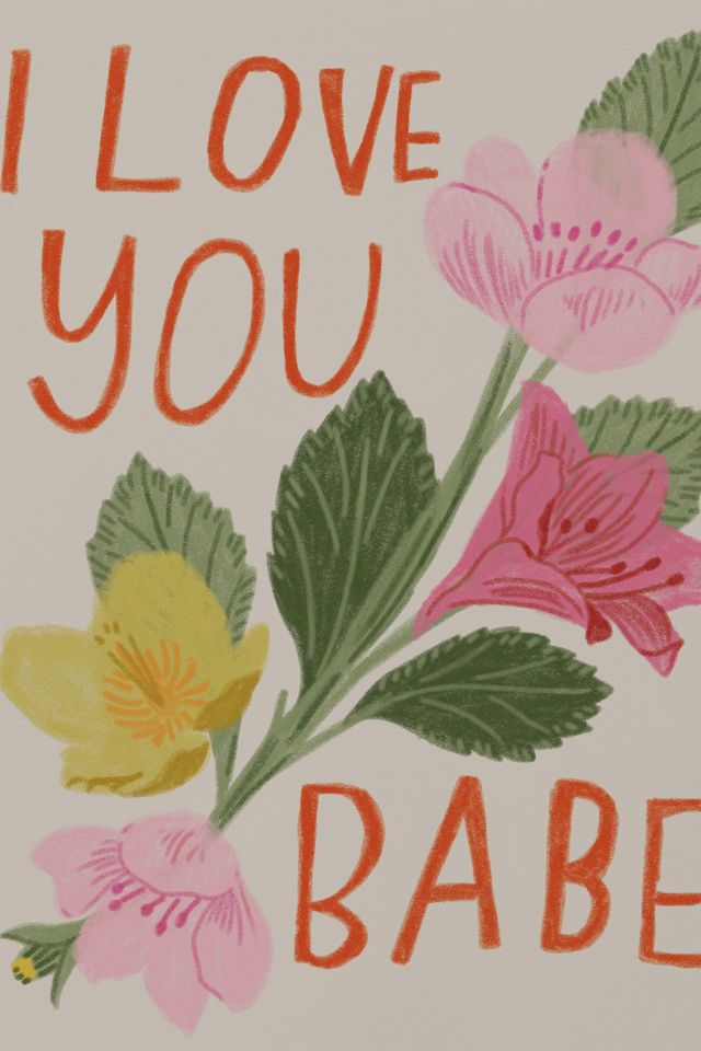 Red Cap Love You Babe Greeting Card #1