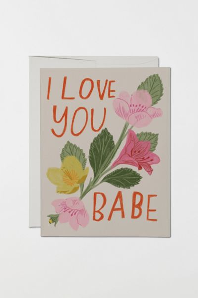Red Cap Love You Babe Greeting Card