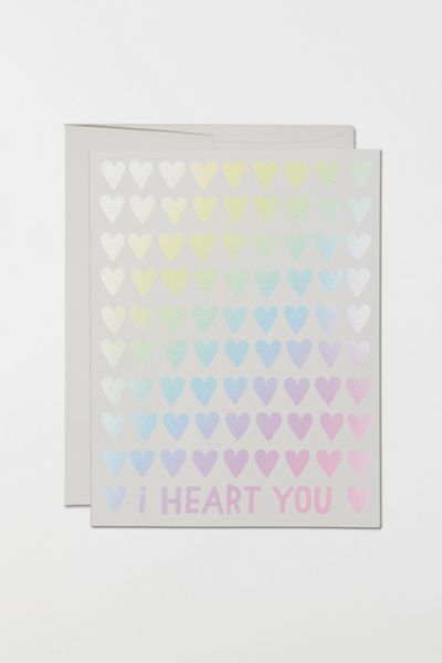 Red Cap Lots of Hearts Love Greeting Card