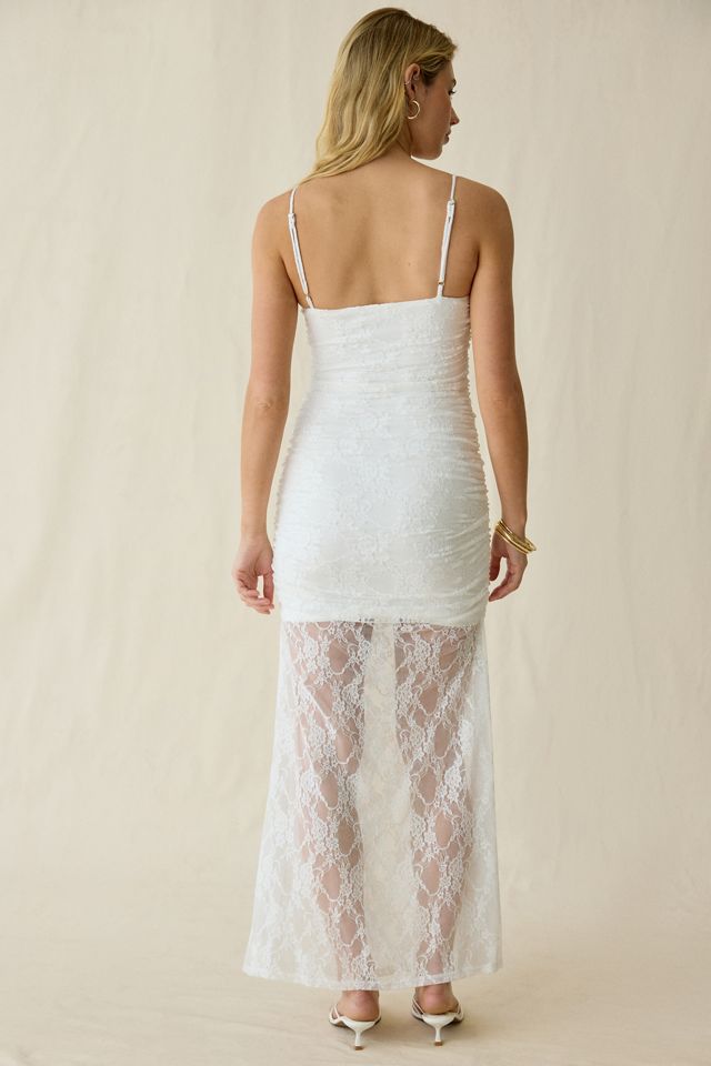Robe longue en dentelle semi-transparente Soleil Social UO #2