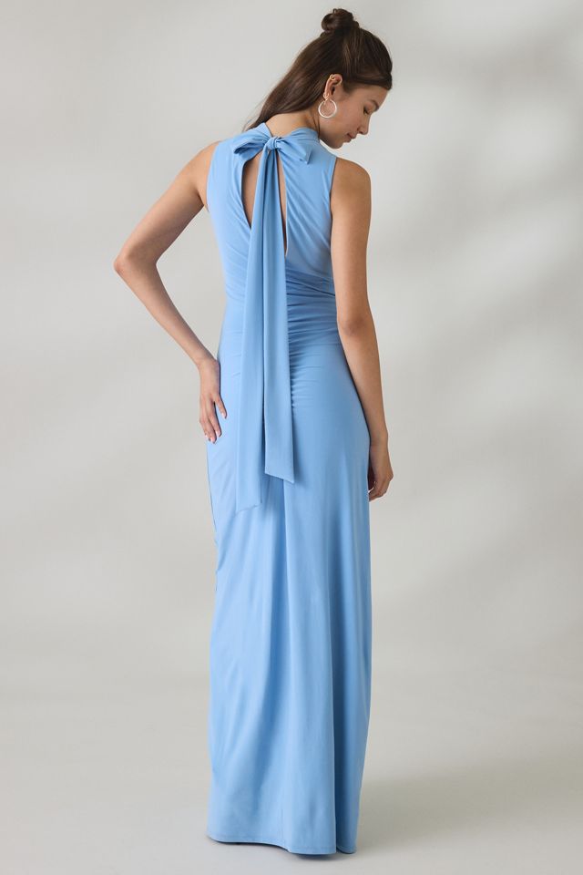 UO Nova Nightfall Bow Back High Neck Maxi Dress #1