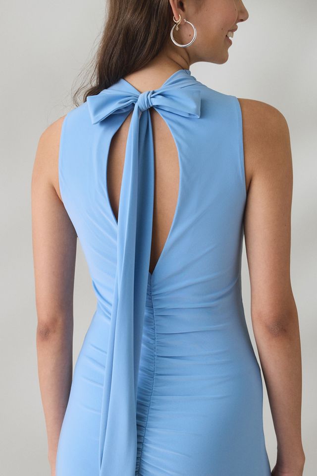 UO Nova Nightfall Bow Back High Neck Maxi Dress #4