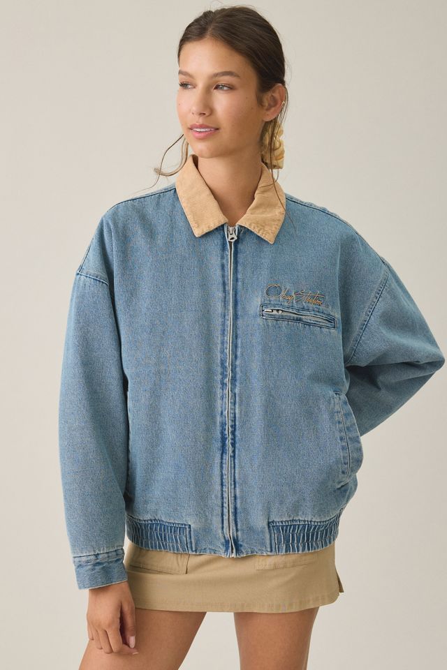 OBEY Ezra Contrast Collar Denim Workwear Jacket #2