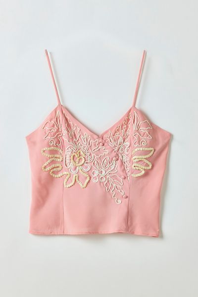 Vintage By ThreeDaysAWeek Made You Blush Embroidered Cami