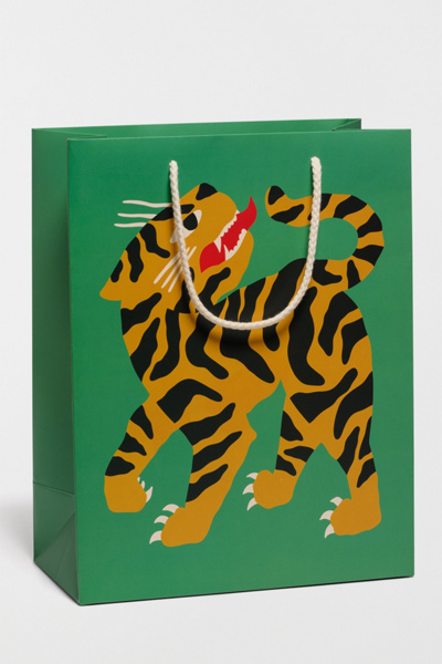 Red Cap Growling Tiger Large Gift Bag