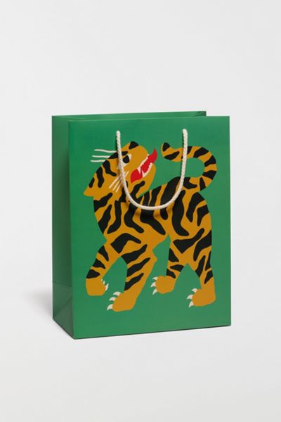 Red Cap Growling Tiger Large Gift Bag