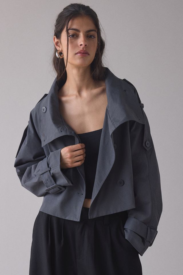 Lioness Blanc Cropped Trench Coat #4
