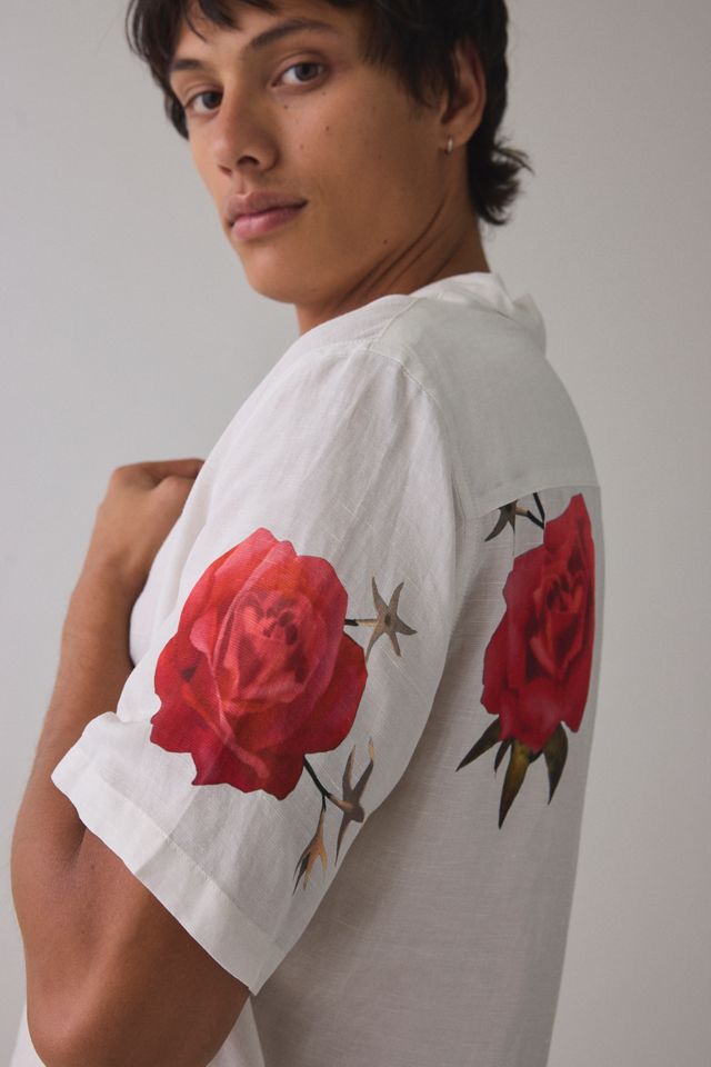 AllSaints Fleur Fazed Printed Boxy Resort Shirt #3