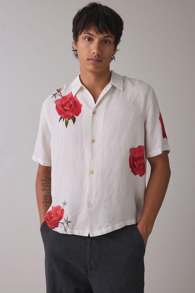 AllSaints Fleur Fazed Printed Boxy Resort Shirt #4