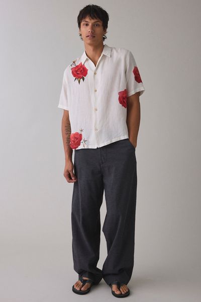 AllSaints Fleur Fazed Printed Boxy Resort Shirt