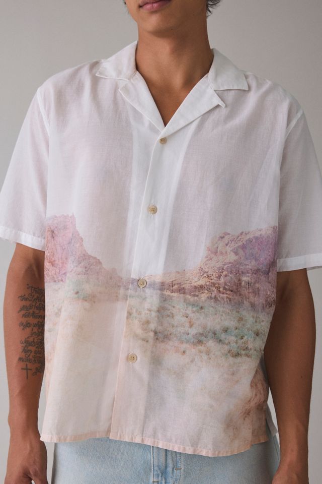 AllSaints Monument Photo Print Resort Shirt #3