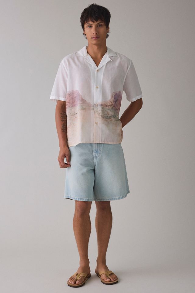 AllSaints Monument Photo Print Resort Shirt #4
