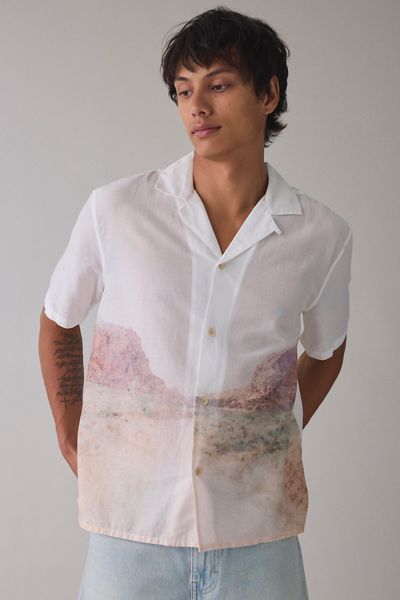 AllSaints Monument Photo Print Resort Shirt