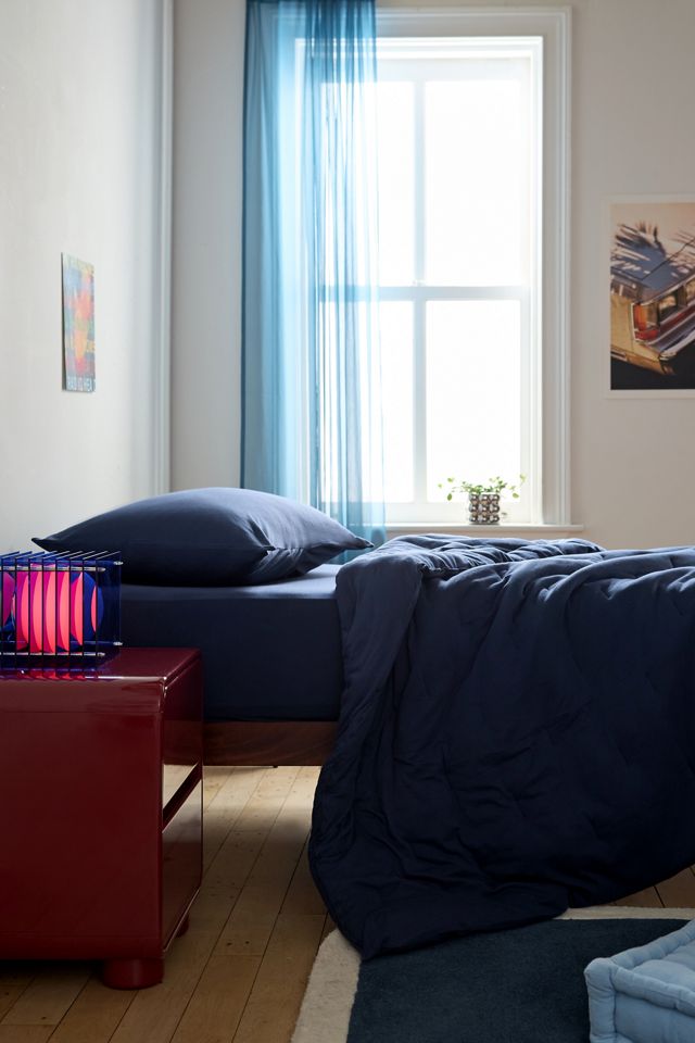 Ensemble de couette en jersey doux avec plis nervurés #1