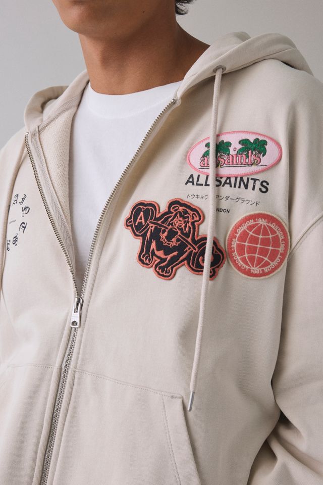 AllSaints Patcher Zip-Up Hoodie Sweatshirt #1