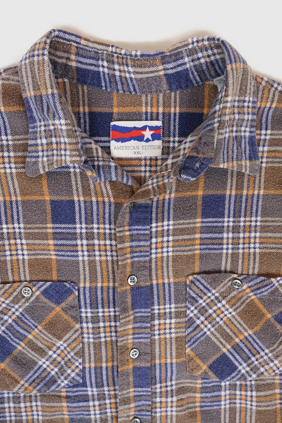 Vintage Flannel Button-Down Shirt