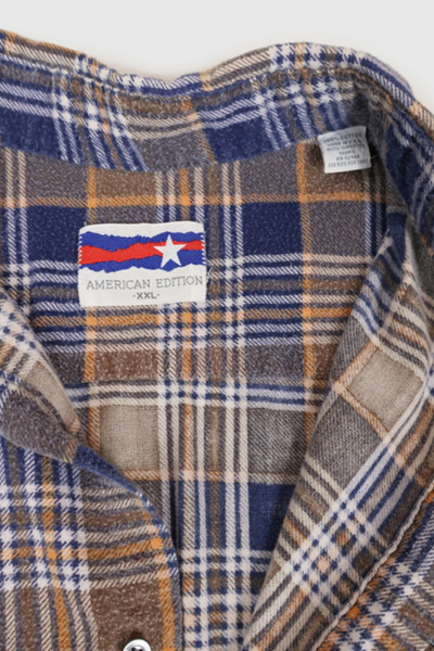 Vintage Flannel Button-Down Shirt