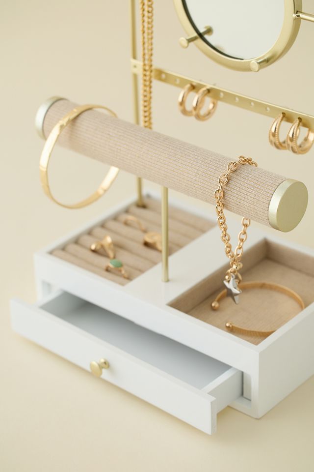 Arched T-Bar Jewelry Storage Organizer & Display Stand #2