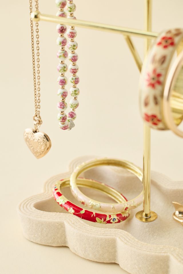 Scalloped 2-Tier Jewelry Stand #1