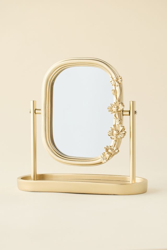 Fleur Catch-All Tray & Tabletop Swing Mirror #1