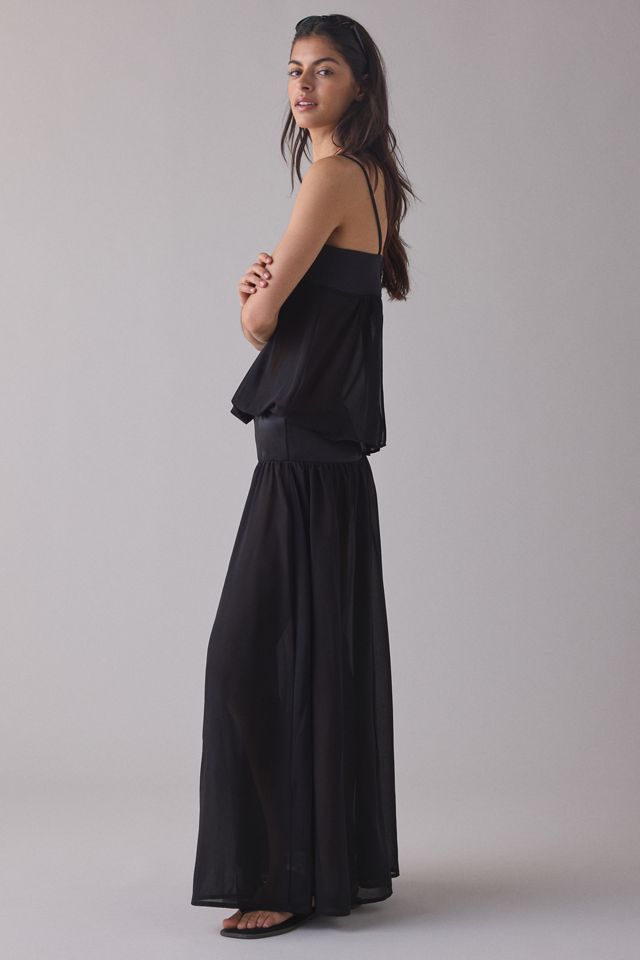 Robe maxi Gracia en mousseline transparente à taille basse Lioness #2