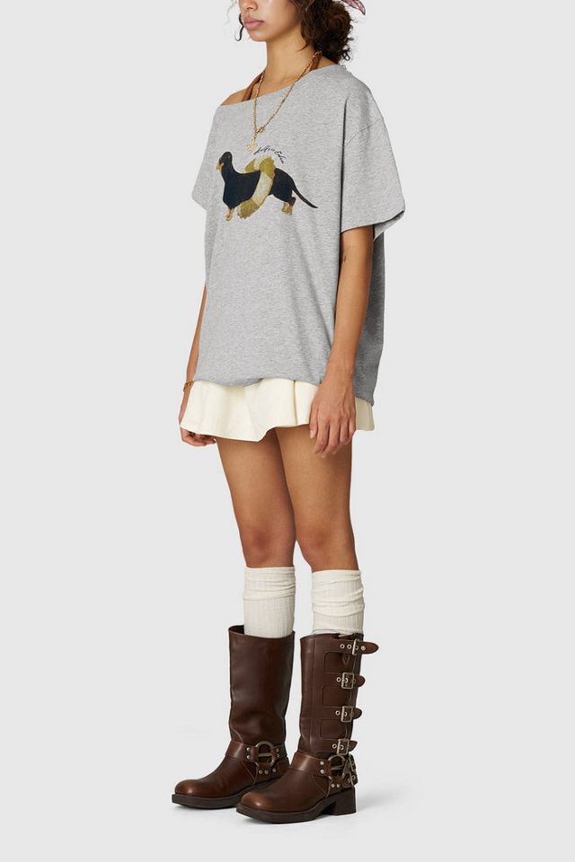 Aelfric Eden Dachshund Off-The-Shoulder Tee #1