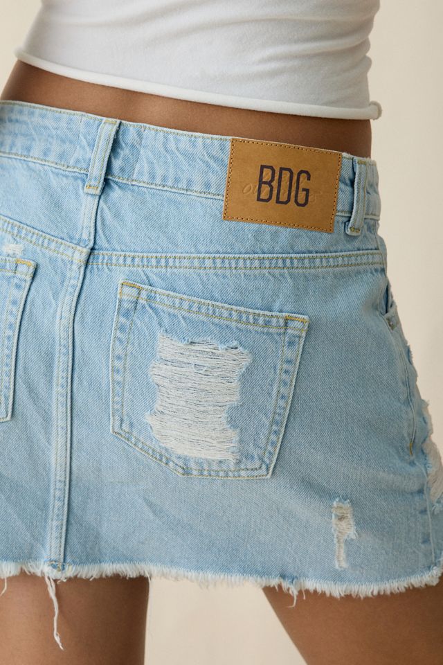 Mini-jupe en denim déchiré All In BDG #4