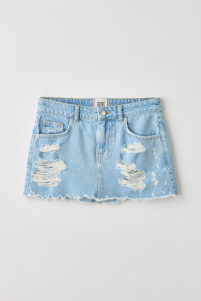 Mini-jupe en denim déchiré All In BDG #6