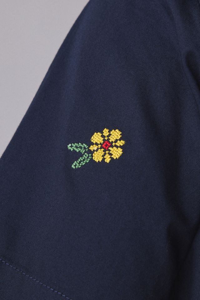 Service Works Cross Stitch Floral Short Sleeve Shirt #2
