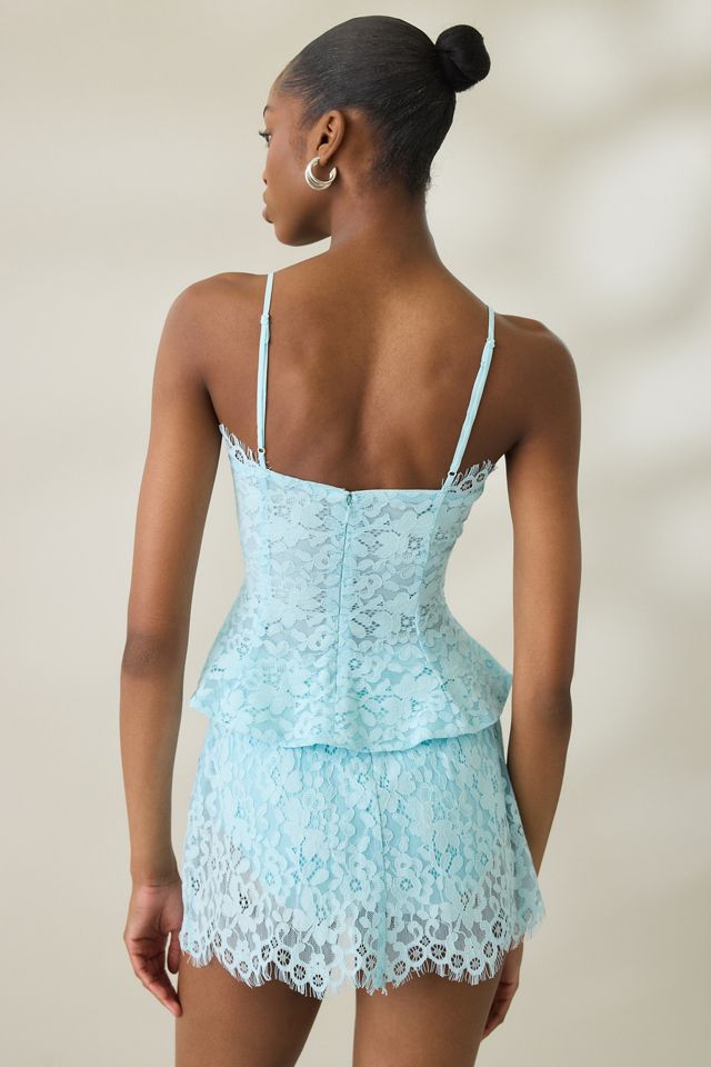 AFRM Ari Lace Peplum Cami Top #2