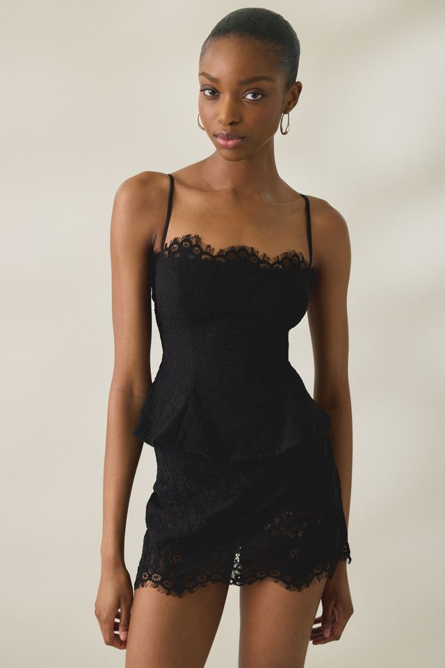 AFRM Ari Lace Peplum Cami Top | Urban Outfitters Canada