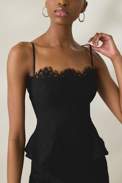 AFRM Ari Lace Peplum Cami Top