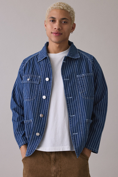 Service Works Pinstripe Denim Coverall Jacket | Urban Outfitters