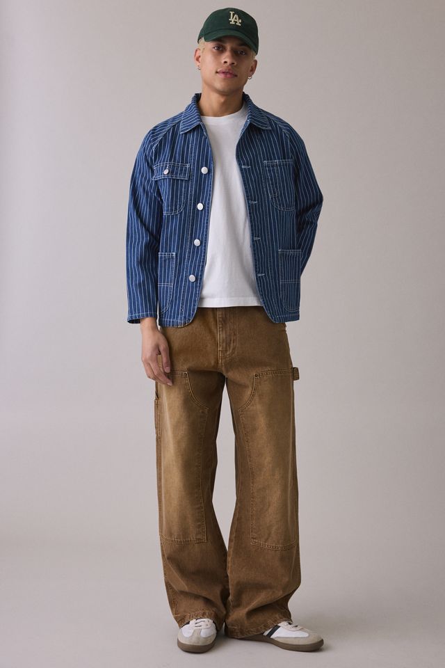 Service Works Pinstripe Denim Coverall Jacket #3