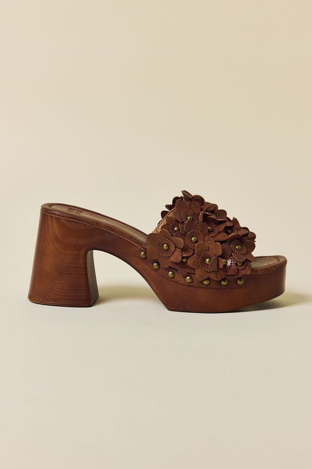 Frye & Co Wylie Flower Platform Slide Sandals #1
