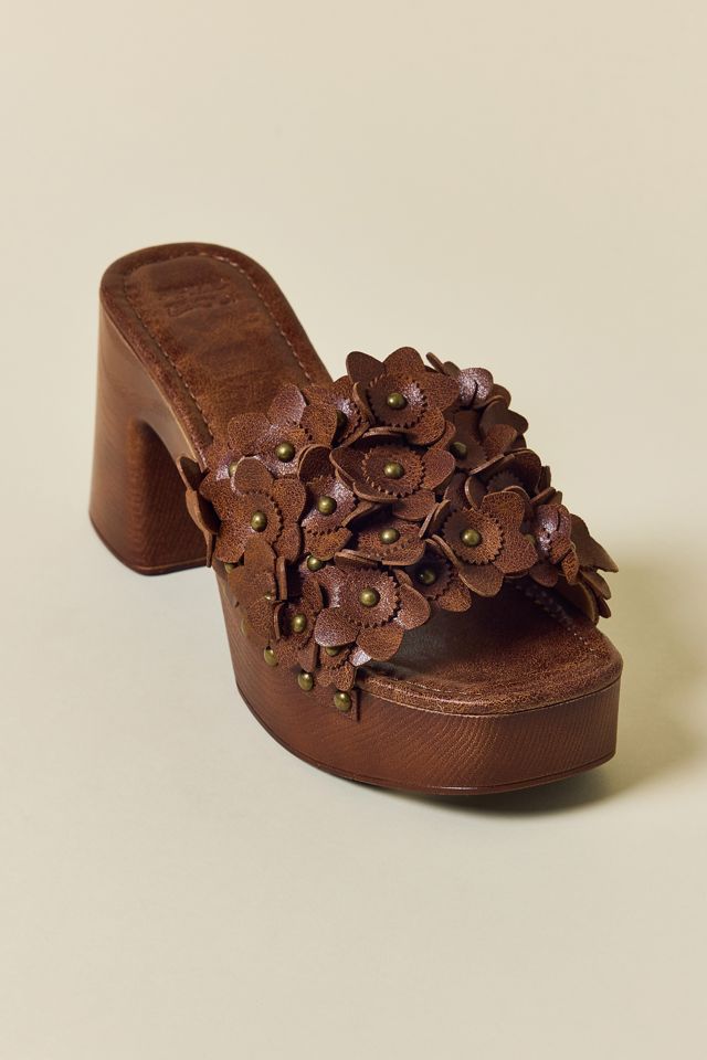 Frye & Co Wylie Flower Platform Slide Sandals #2