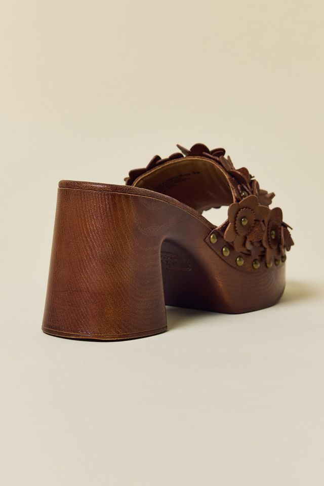 Frye & Co Wylie Flower Platform Slide Sandals #3