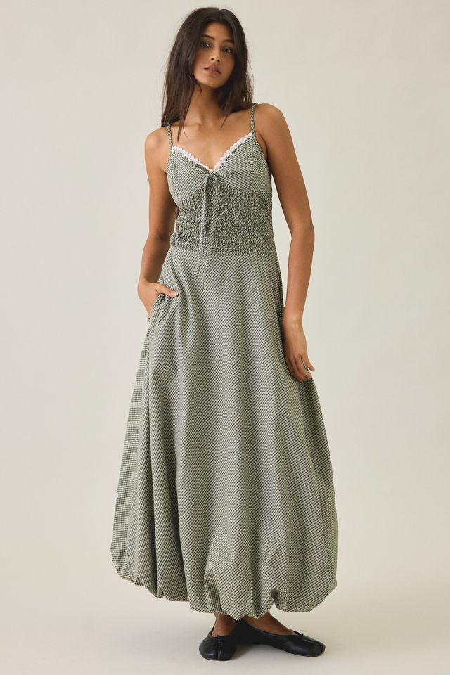 House Of Sunny Gingham Balloon Cami Maxi Dress #5
