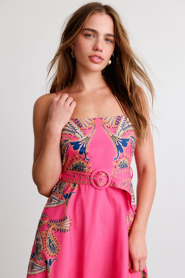 Beach Riot Rianne Capri Soleil Paisley Belted Cotton Maxi Dress #1