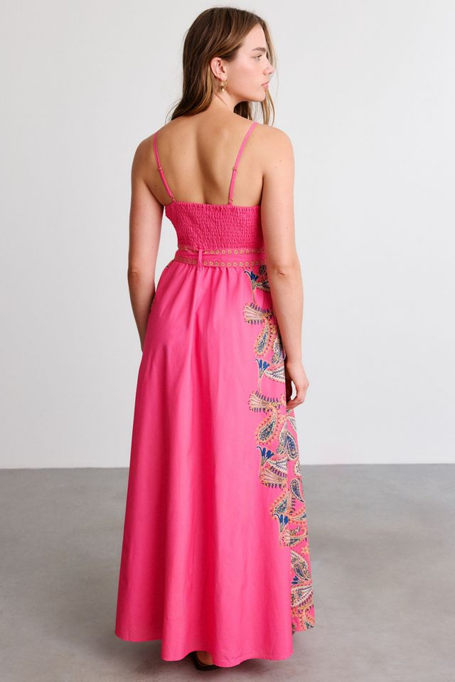Beach Riot Rianne Capri Soleil Paisley Belted Cotton Maxi Dress #2