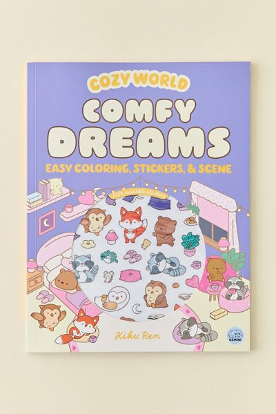 Cozy World Comfy Easy Coloring And Sticker Scene By Kiku Ren
