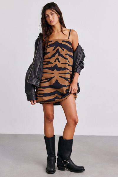 Beach Riot Chandler Deep Jungle Shift Mini Dress