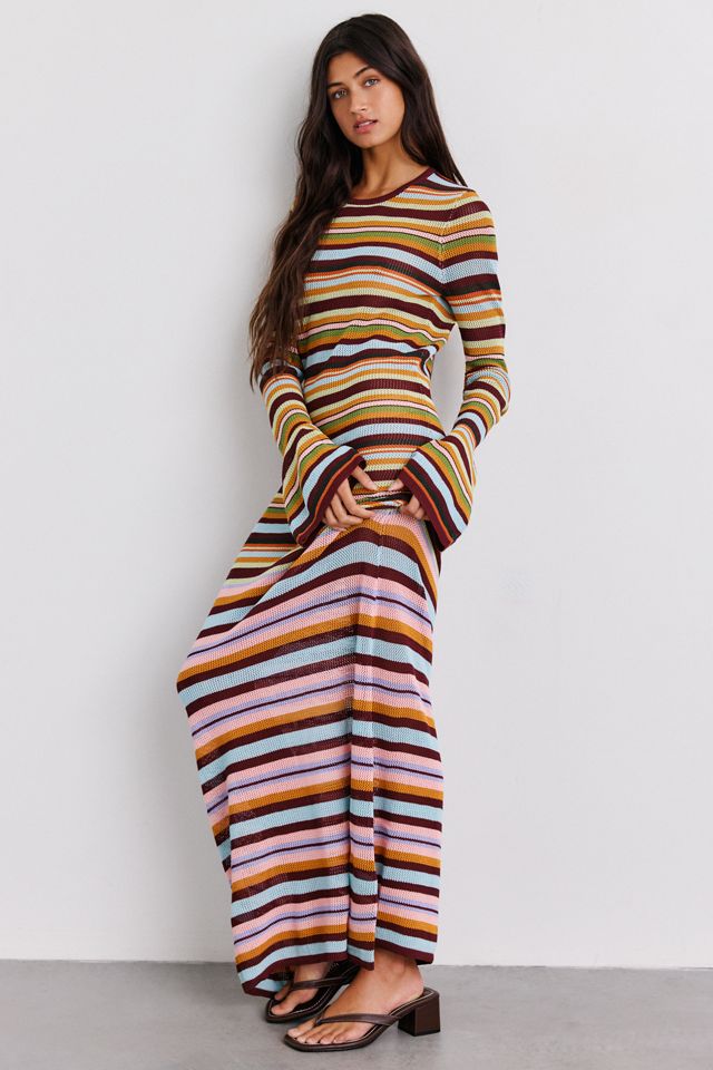 Beach Riot Joia Paradise Stripe Crochet Maxi Dress #2