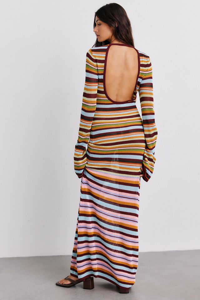 Beach Riot Joia Paradise Stripe Crochet Maxi Dress #4